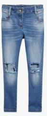 Next Blue Distressed Ripped Skinny Jeans girls