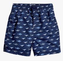 Next Navy Blue Shark Print Swim Shorts boys