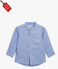 Next Pack Of 2 Multicoloured Long Sleeve Linen Blend Shirts boys