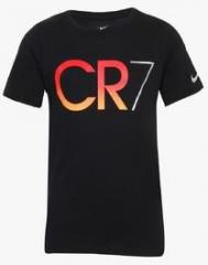 Nike Ronaldo Black Round Neck T Shirt boys