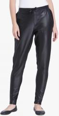 Only Black Solid Coloured Pants women