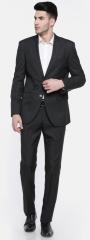 Oxemberg Charcoal Grey Modern Slim Fit Solid Formal Suit men