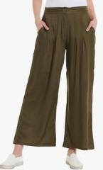 Panit Olive Solid Palazzo women