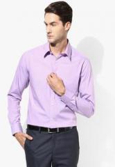 Park Avenue Lilac Solid Slim Fit Formal Shirt men