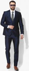 Parx Navy Blue Urban Fit Solid Formal Suit men