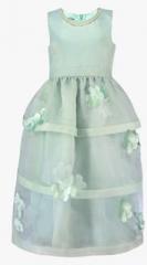 Peaches Green Party Frock girls