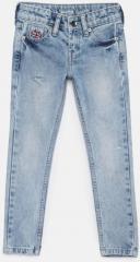 Pepe Jeans Blue Skinny Fit Low Rise Low Distress Jeans girls