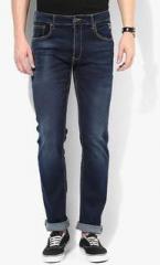 Pepe Jeans Blue Washed Low Rise Regular Fit Jeans men