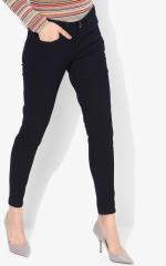 Pepe Jeans Navy Blue Skinny Fit Mid Rise Clean Look Jeans women