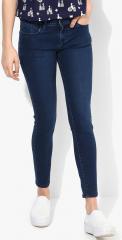 Pepe Jeans Navy Blue Super Skinny Fit Mid Rise Clean Look Jeans women