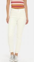 Pepe Jeans Off White Skinny Fit High Rise Clean Look Stretchable Jeans women