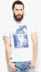 Pepe Jeans White Solid Round Neck T Shirt men