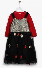Peppermint Black Casual Dress girls