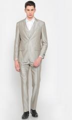 Peter England Beige Solid Suit men