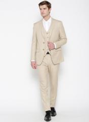Peter England Beige Tailored Fit Single Breasted Formal Suit men