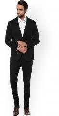 Peter England Black Solid Suit men