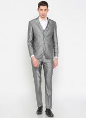 Peter England Grey Solid Suit men