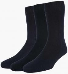 Peter England Solid Navy Blue Pack Of 3 Socks Set men