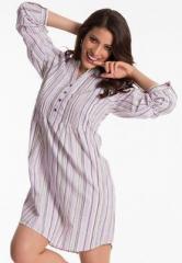 Prettysecrets Lilac Striped Sleepshirt women