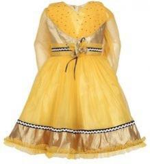 Priyank Yellow Party Dress girls