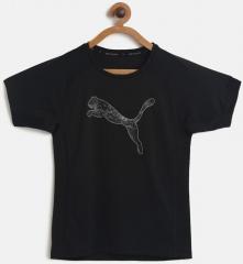 Puma Black Printed Gym Graphic Round Neck T Shirt boys