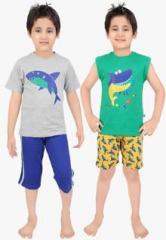 Punkster Pack Of 2 Multicoloured Night Suits boys