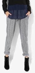 Rattrap Grey Striped Coloured Pant women