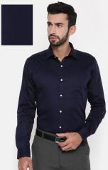 Raymond Navy Blue Slim Fit Self Design Formal Shirt men