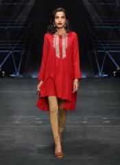 Ritu Kumar Red Embroidered Tunic women