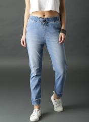 Roadster Blue Slim Jogger Mid Rise Clean Look Stretchable Jeans women