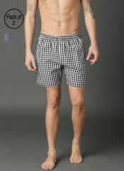 Roadster Men Pack of 2 Checked Boxers RDST BOX PK2 001D LT