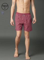Roadster Pack of 2 Checked Boxers RDST BOX PK2 001B men