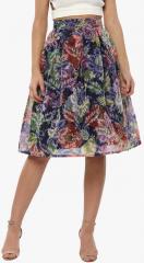 Roving Mode Multicoloured Printed Flared Skirt women