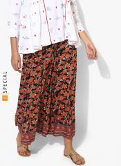 Sangria Multicoloured Printed Flared Skirt women