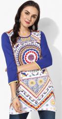 Sangria Round Neck Tunic With 3/4Th Sleeves women