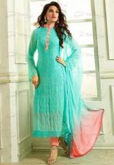 Saree Mall Green Embroidered Dress Material women