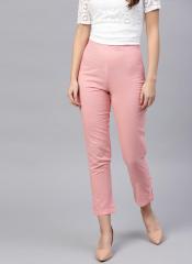 Sassafras Pink Solid Coloured Pants women