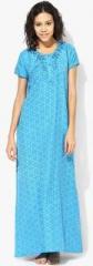 Sdl By Sweet Dreams Blue Printed Gown women
