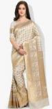 Shaily White Embellished Saree women