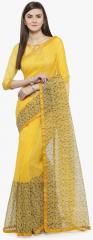 Shaily Yellow Embellished Saree women