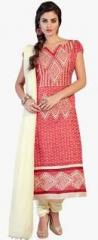Shonaya Pink Embroidered Dress Material women