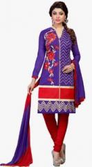 Shonaya Purple Embroidered Dress Material women