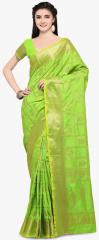 Shree Sanskruti Green Printed Saree women
