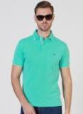 Solly Sport Sea Green Solid Polo T Shirt men