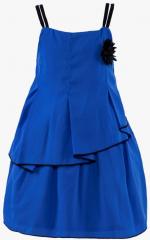 Stylo Bug Blue Solid Fit And Flare Dress girls