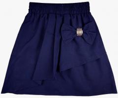 Sweet Angel Navy Blue Solid A Line Knee Length Skirt girls