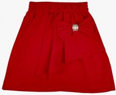 Sweet Angel Red Solid A Line Knee Length Skirt girls