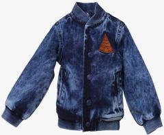 Tales & Stories Blue Self Design Casual Jacket boys