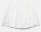 The Childrens Place Girls White Embellished Flared Skirt