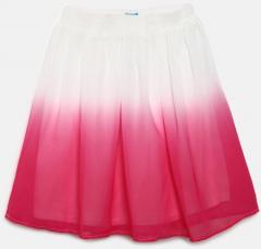 The Childrens Place Pink & White Dip Dyed Skirt girls